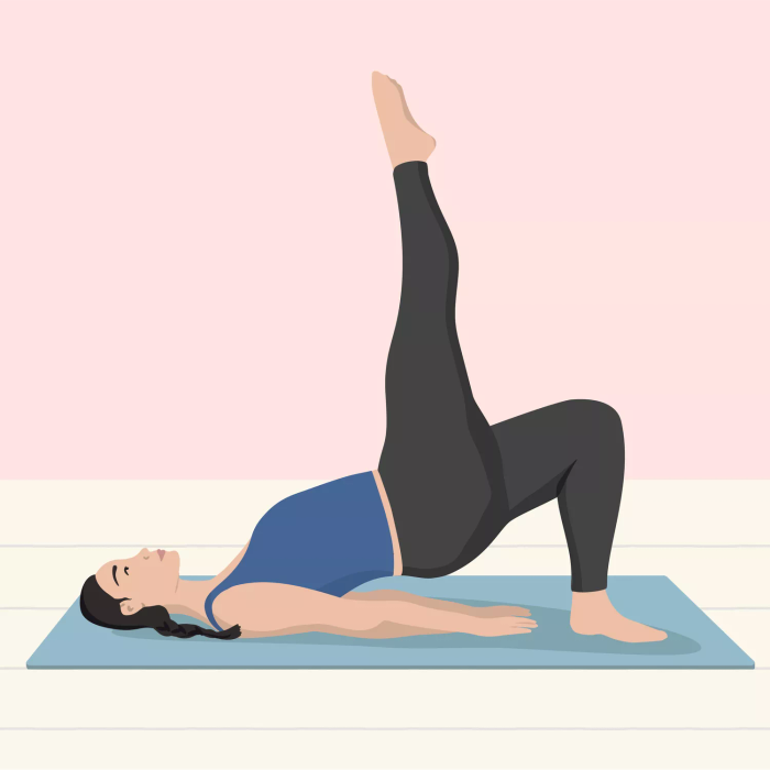 Pilates Glute Exercise: Shoulder Bridge with Single Leg Lift