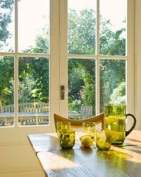 Lemon juice pitcher, windows