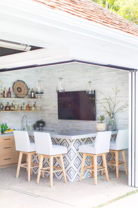 outdoor bar setup