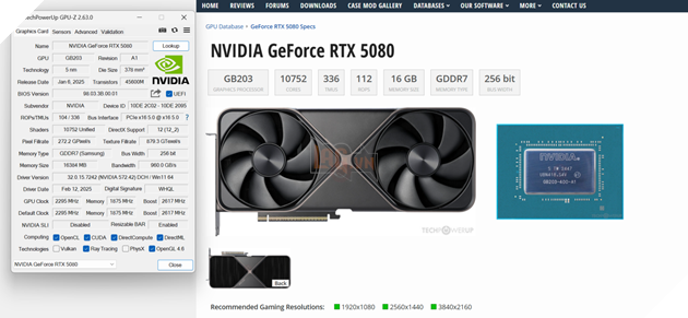 NVIDIA GeForce RTX 5080 đã được thêm vào danh sách các GPU thiếu ROP.