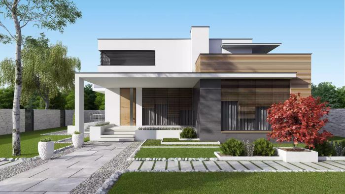 Exterior of a contemporary home