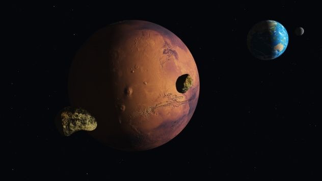 Earth and Mars