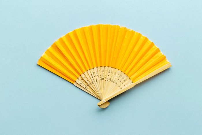 Yellow paper fan