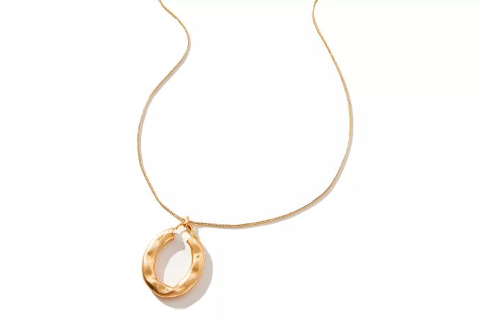 Anthropologie Molten Oval Pendant Necklace