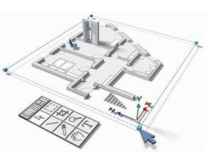 A digital rendering of a house floor plan.