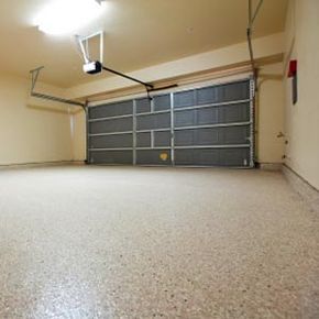 An empty garage awaits attention.