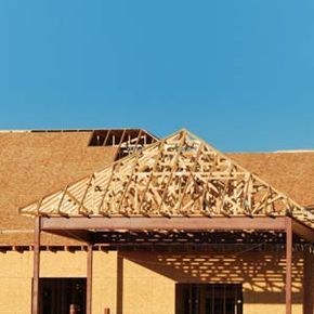 Carport at a new home currently under construction.
