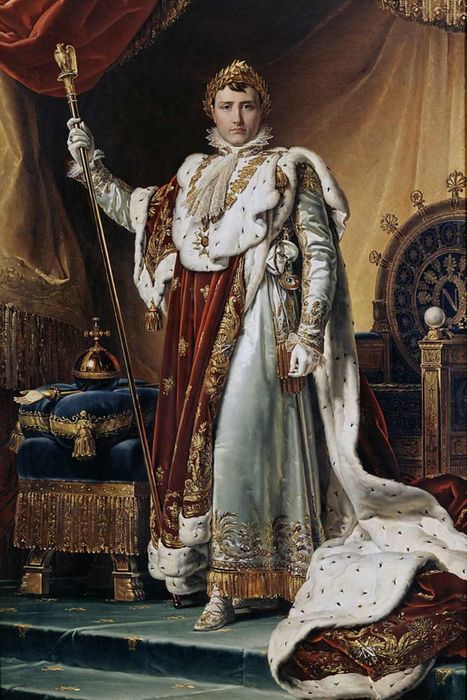 Emperor Napoleon Bonaparte of France in his coronation attire, painted by François Gérard.