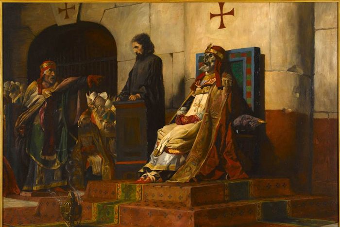 ‘Le Jugement Du Pape Formose’ by Jean-Paul Laurens, ca. 1870.