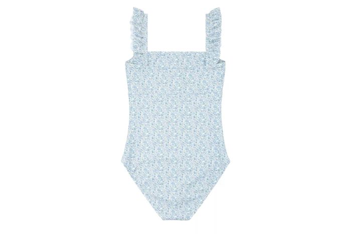Minnow Women's Slate Floral Ruffle One-Piece