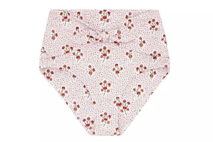 Minnow Women's Raspberry Red High-Waist Bikini Bottom