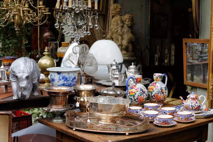 Flea market in Paris, France