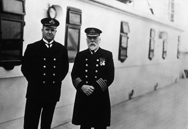 Purser McElroy and Captain Smith aboard the