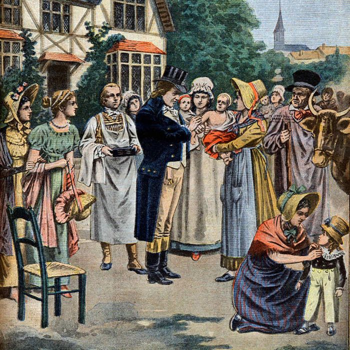 Dr. Edward Jenner Administering a Smallpox Vaccine to a Child