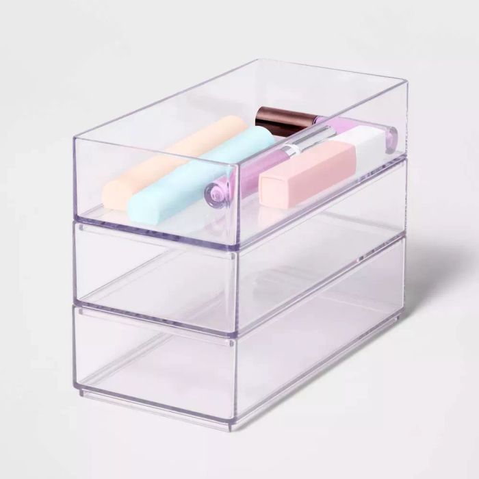 clear storage bin