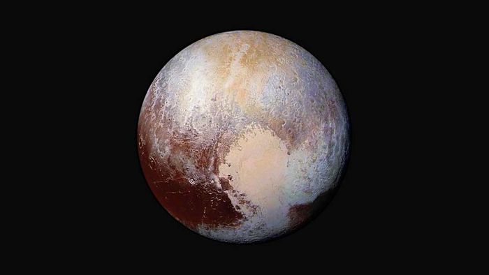 Colorized photo of Pluto