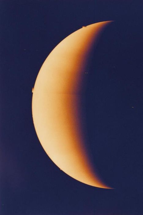 A photo of Venus captured during the Pioneer Venus mission in 1978.