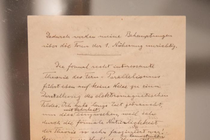 A letter written by Albert Einstein at auction.