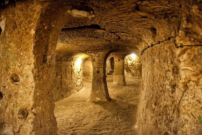 The subterranean city of Derinkuyu, Türkiye.