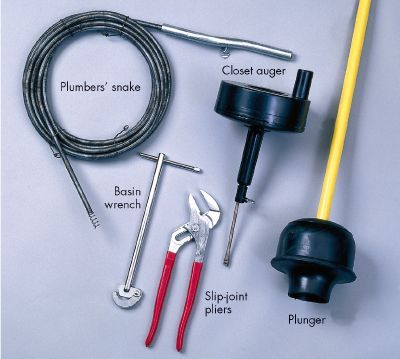 Plumbing tools such as these are versatile and can handle most tasks.