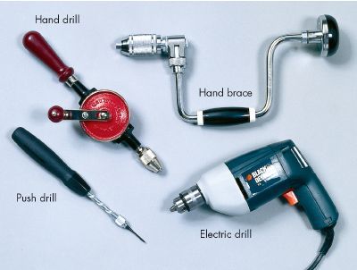 Both hand and power drills are essential tools for any home repair project.