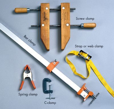Clamps are indispensable tools for many home-repair activities.