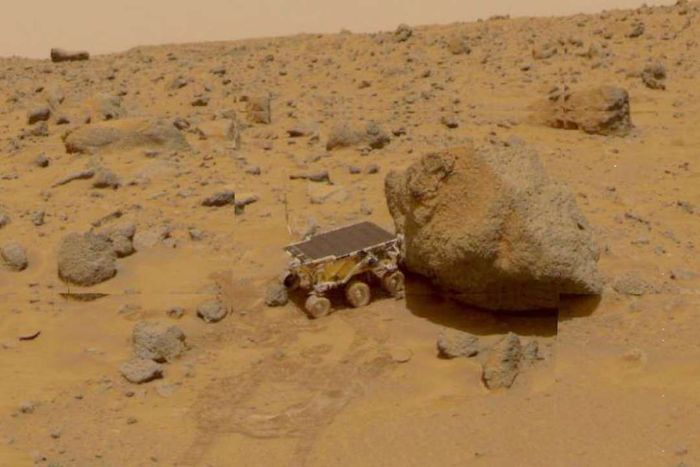 NASA Pathfinder Sojourner Rover On Mars