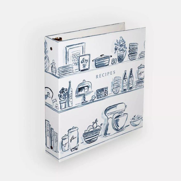 Illustrated 3-ring recipe binder