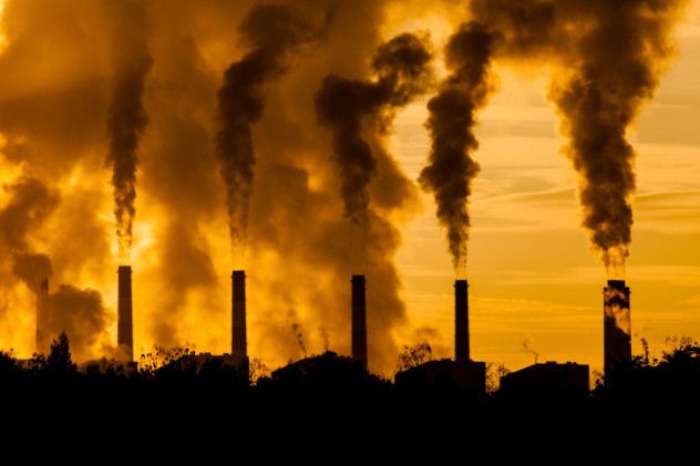Smokestacks air pollution