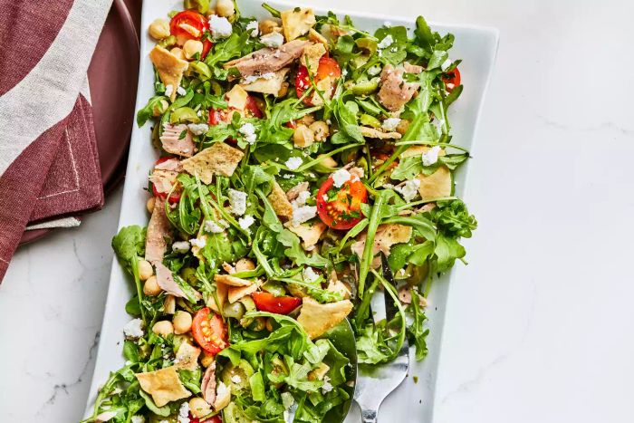 Tuna, Chickpea, and Cherry Tomato Salad