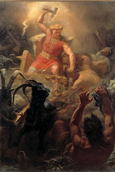 'Tor's Fight with the Giants' by Mårten Eskil Winge, 1872.