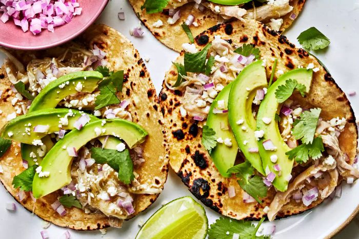 Salsa Verde Chicken Tacos