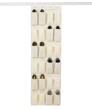 Over-the-Door 24-Pocket Canvas Shoe Organizer