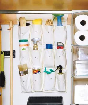 Hanging Shoe Organizer for Storing Cleaning Supplies
