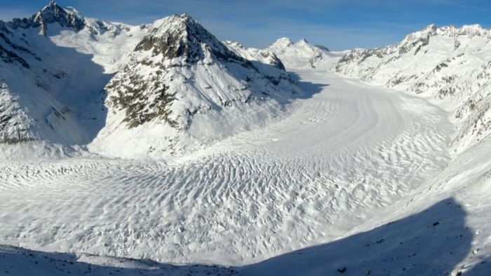 Aletsch Glacier and others in the Swiss Alps are feeling the effects of rising temperatures.