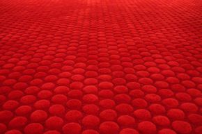 Soft, luxurious red carpet