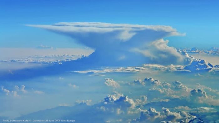 An anvil cloud over Europe.