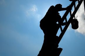 Painter on a ladder