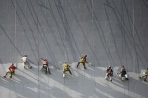 Group of painters at work