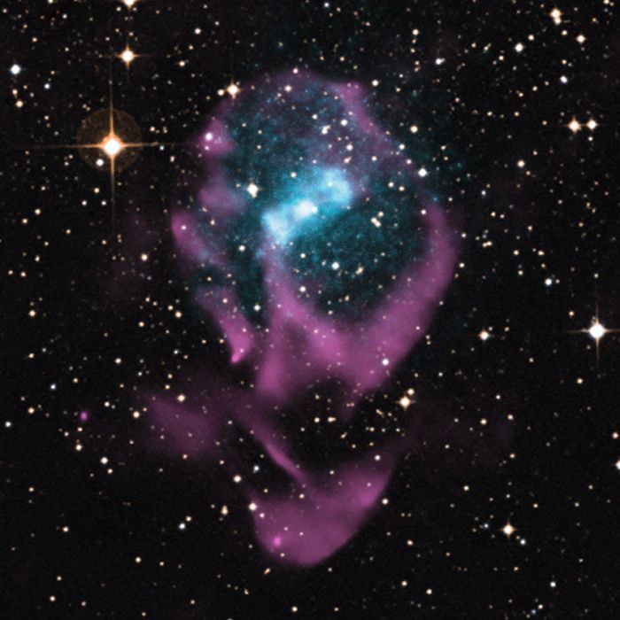 A neutron star and a normal star in a binary system located about 26,000 light years away in the Milky Way galaxy.