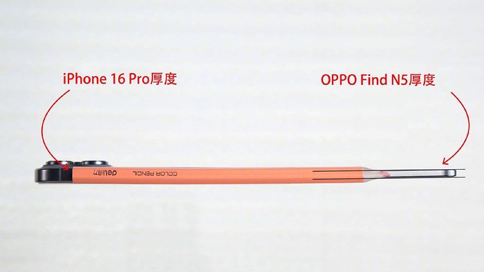 Quảng cáo về độ mỏng ấn tượng của OPPO Find N5