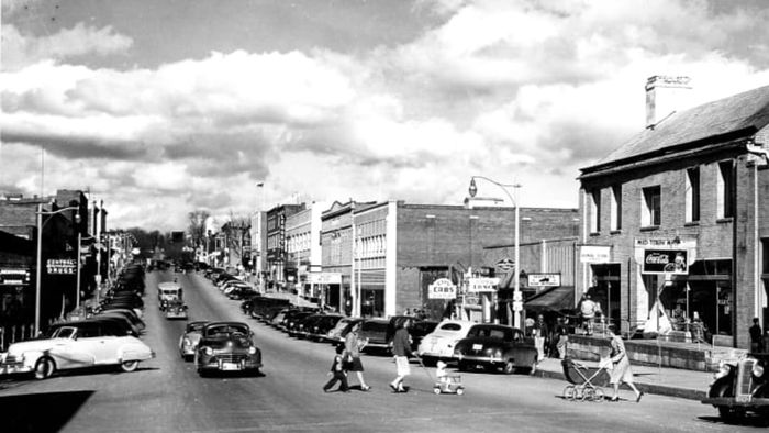 Main Street in Wytheville, Virginia, as it appeared in 1948