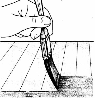 Use a nearly dry brush to lightly smooth the surface, following the grain of the wood for a flawless finish.