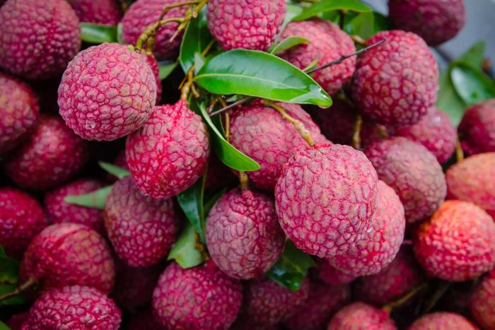 Close-up of lychees