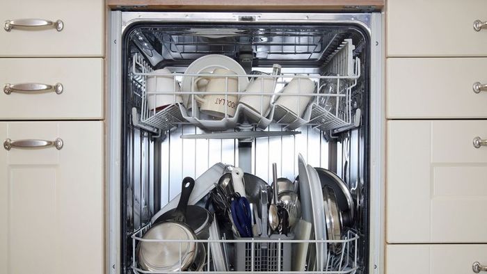 a completely loaded dishwasher