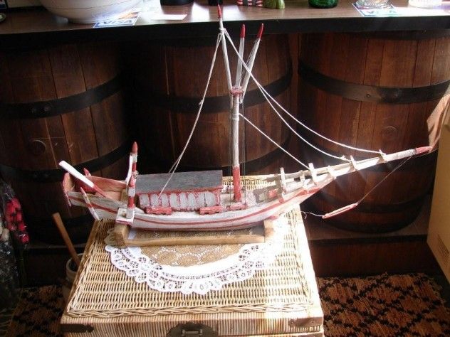 ship: Pullen’s artistic expertise focused largely on creating intricate ship models from wood.