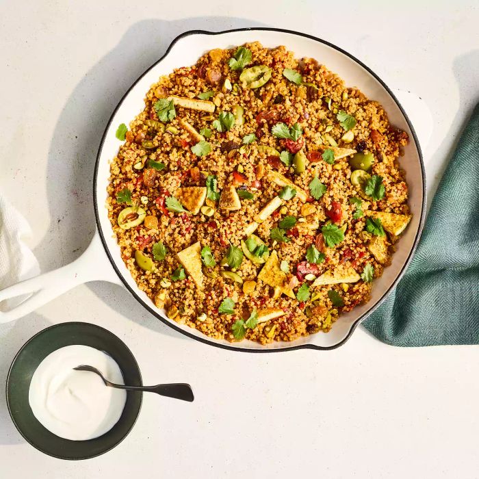 Skillet Quinoa with Olives and Tofu