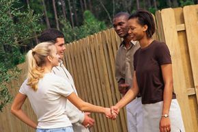Meet your neighbors and exchange a warm handshake.