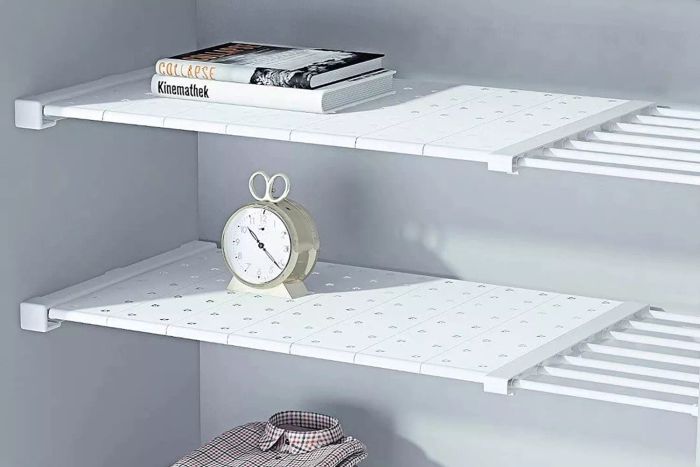 HDAIUCOV Tension Shelf, Expandable Shelf, Adjustable Shelves for Closet