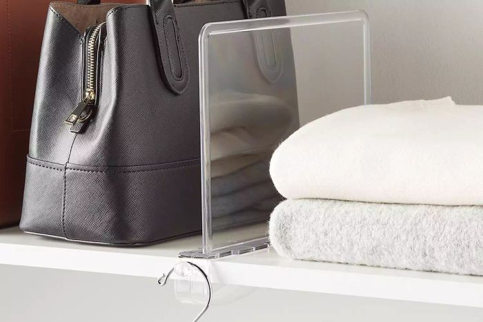 The Container Store's Clear Shelf Divider